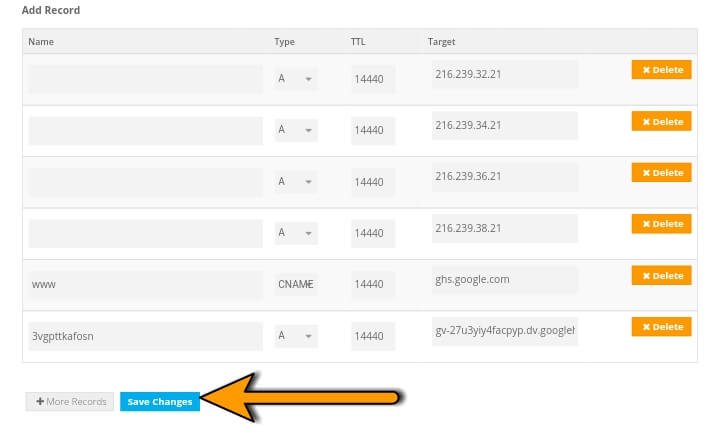 All DNS Record Added Successfully
